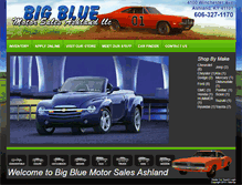 Tablet Screenshot of bigbluemotorsalesashland.com